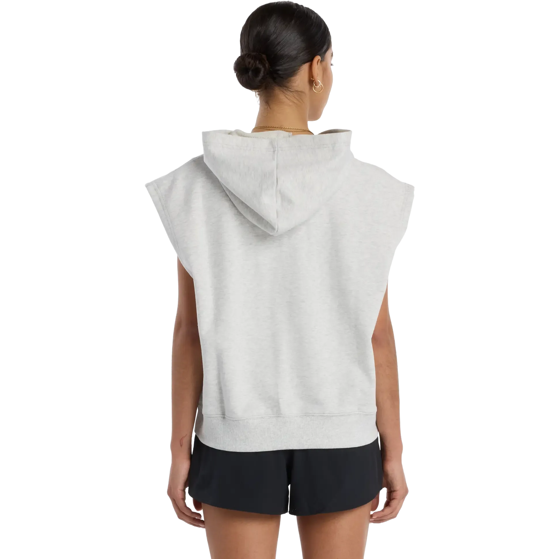Embossed Sleeveless Hoodie Women