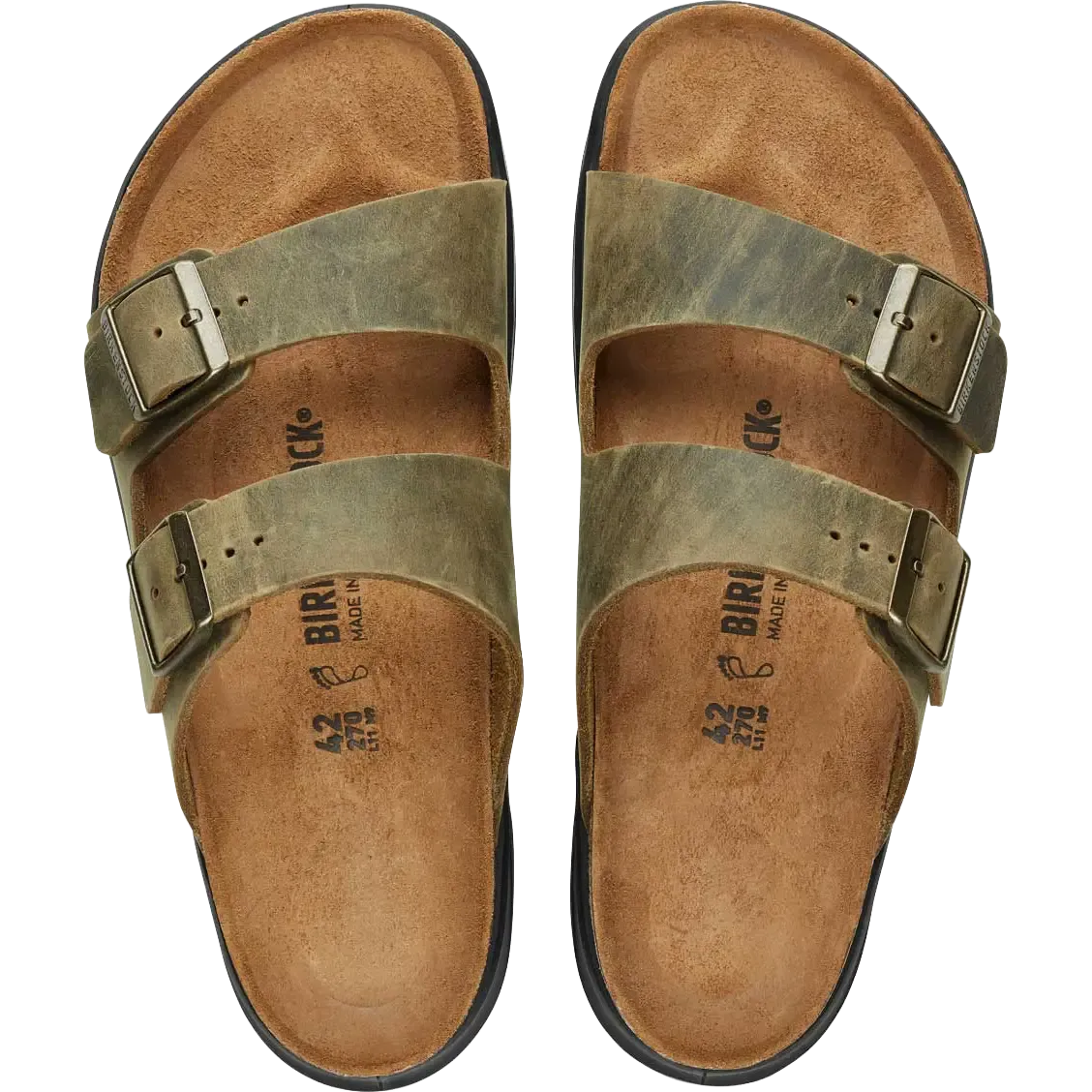 Arizona Crosstown Waxy Leather Herrsandaler