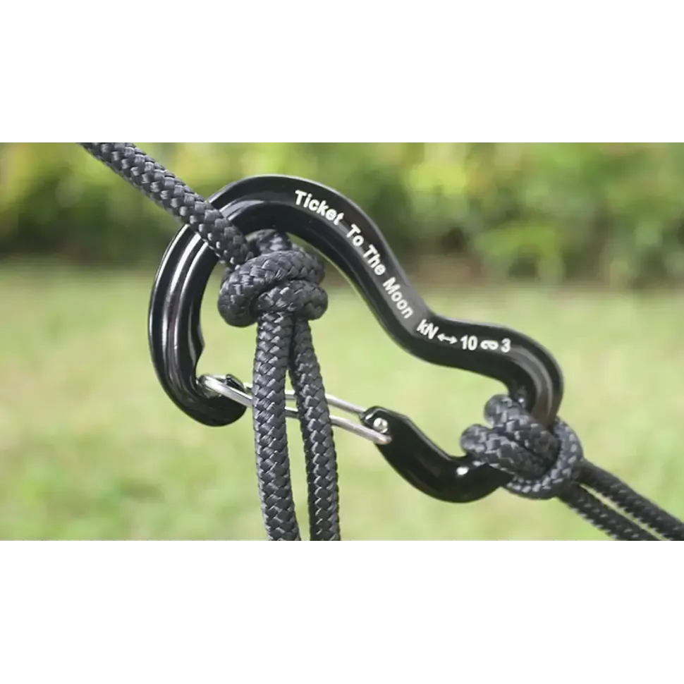 Pair of Aluminium A-6061 carabiners (1000 kg  - 10 KN) karbinhakar