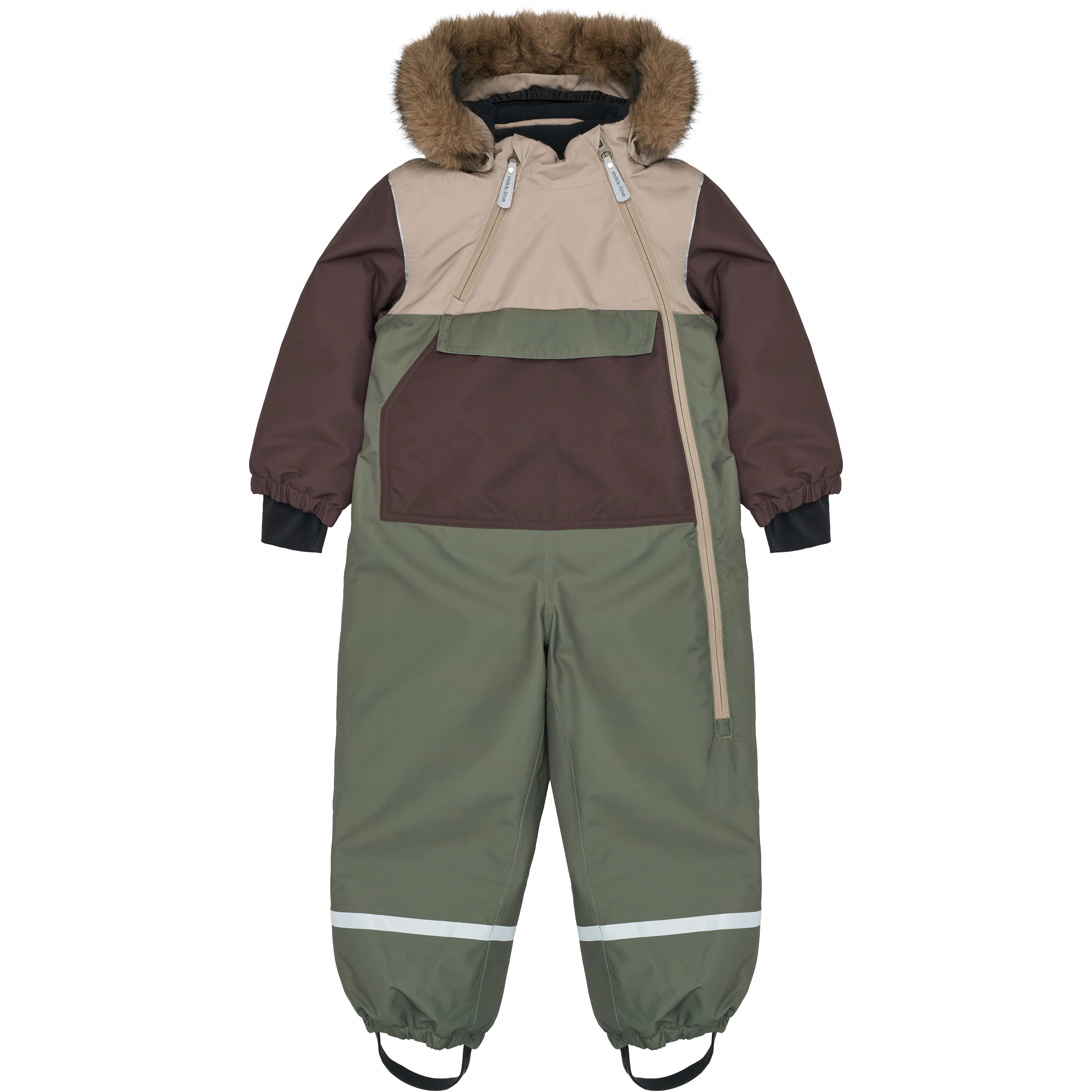 Mikk-Line Anorak Snowsuit Kids flyverdragt - Dusty Olive - 104 - Flyverdragter til børn