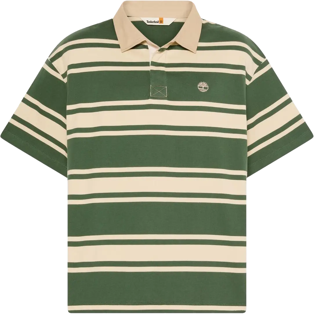 Timberland SS Striped Rugby Polo - Pineneedle - XXL - Poloshirts