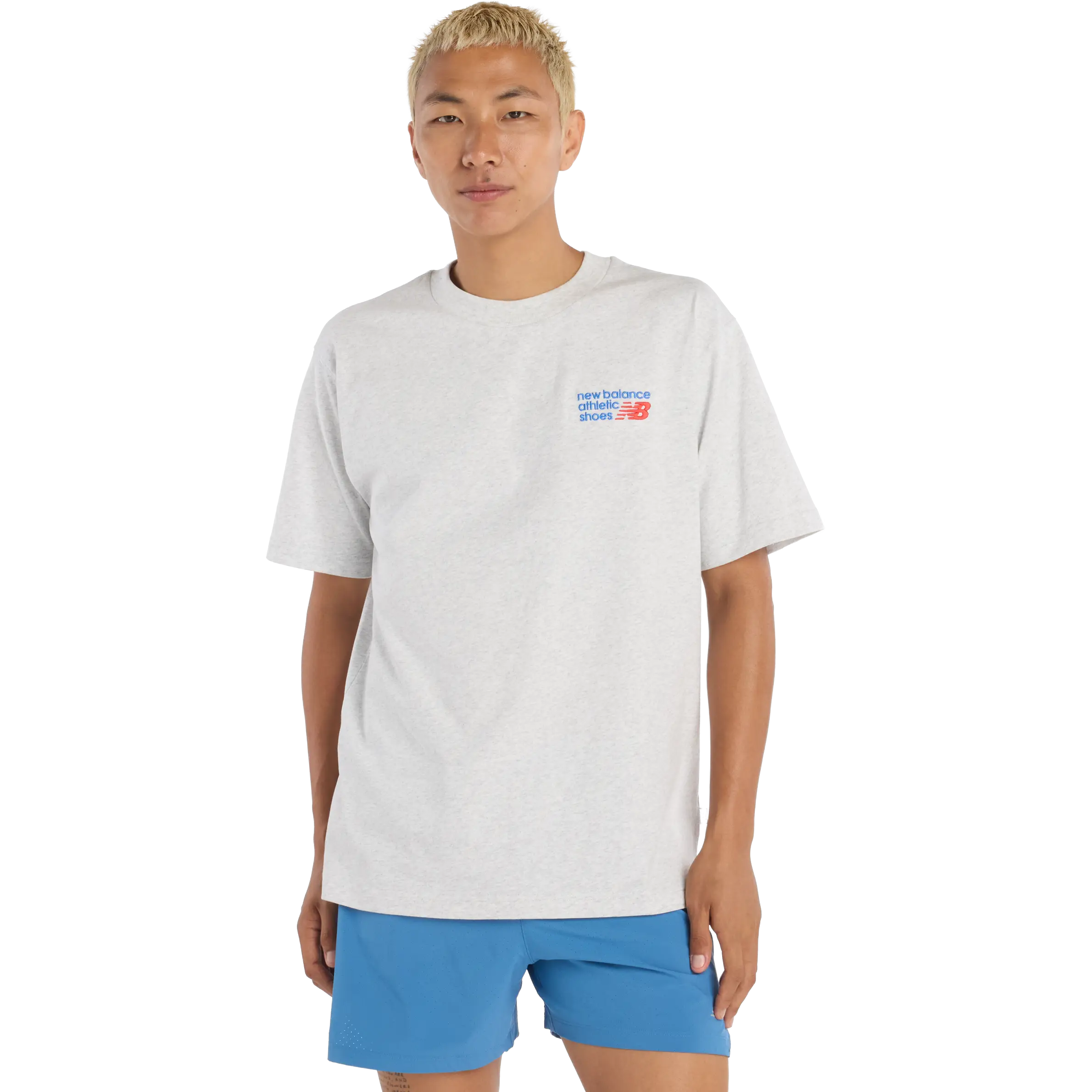 Athletics Premium Logo T-shirt Men - Ash Heather
