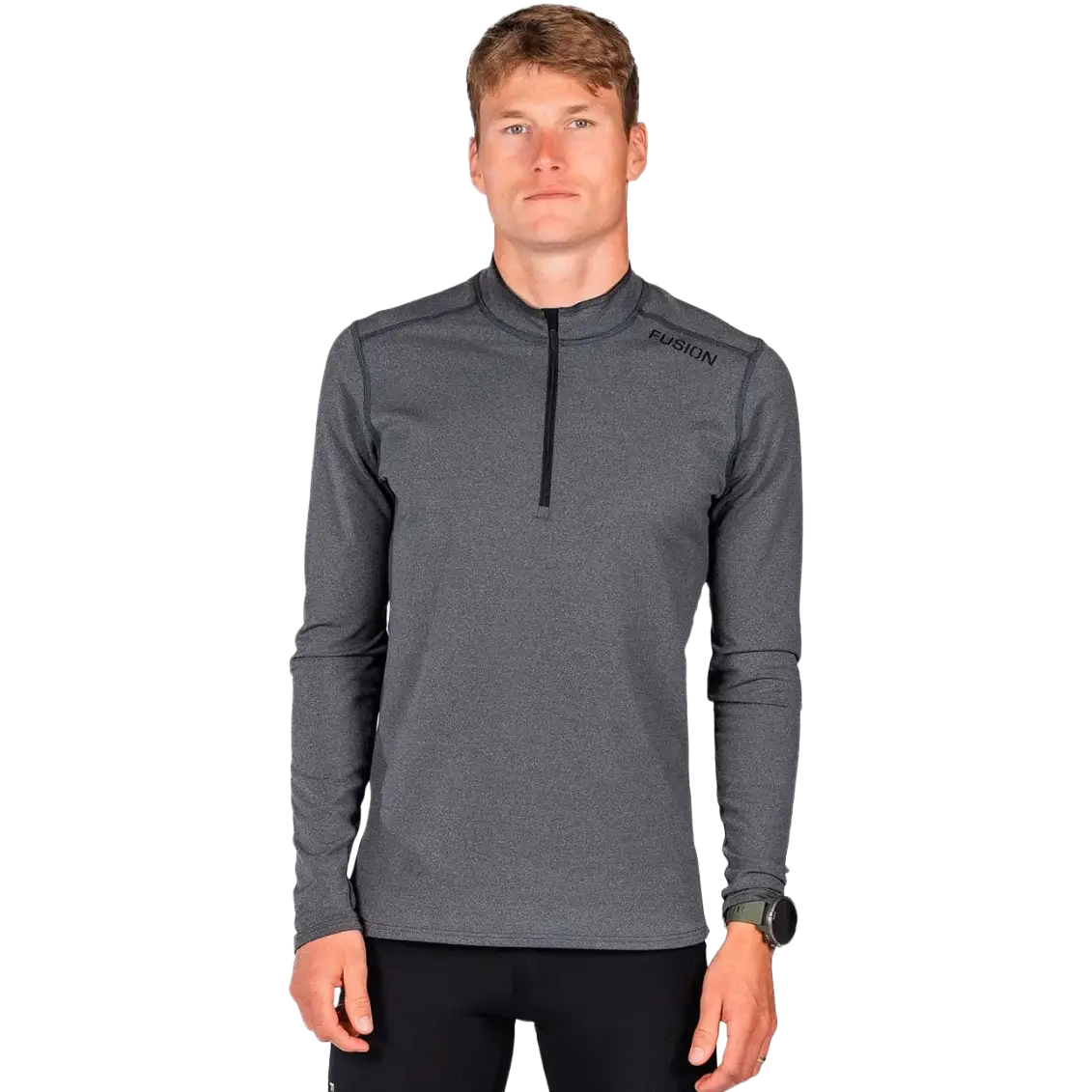 C3 Zip Neck Men - Dark Grey