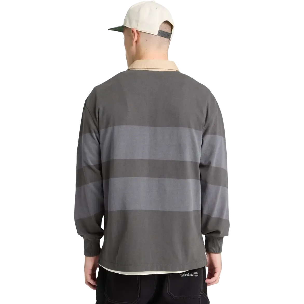LS Striped Rugby Polo Men