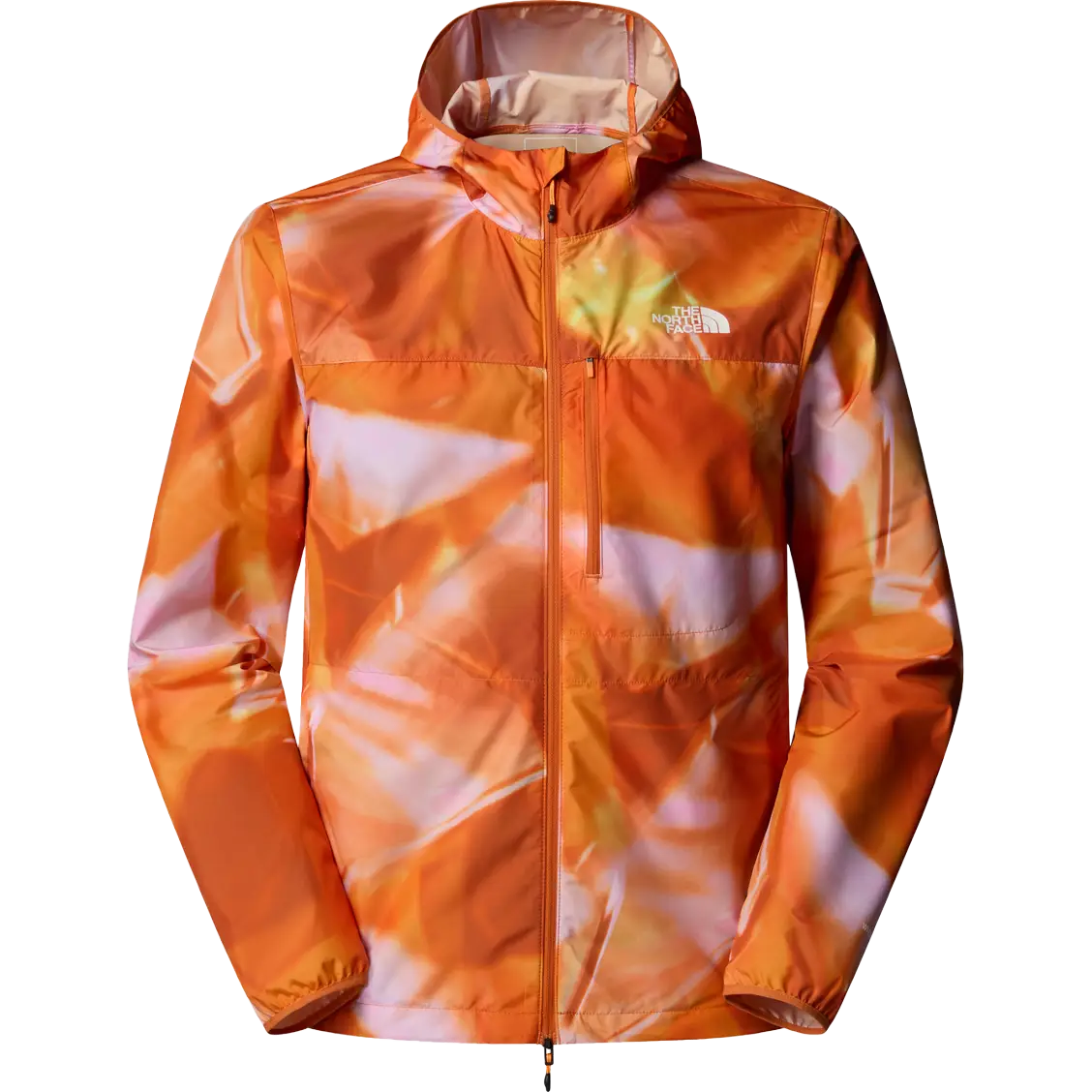 The North Face Higher Run Wind Jacket Men løbejakke - Digital Orange Prisms P - XL - Løbejakker
