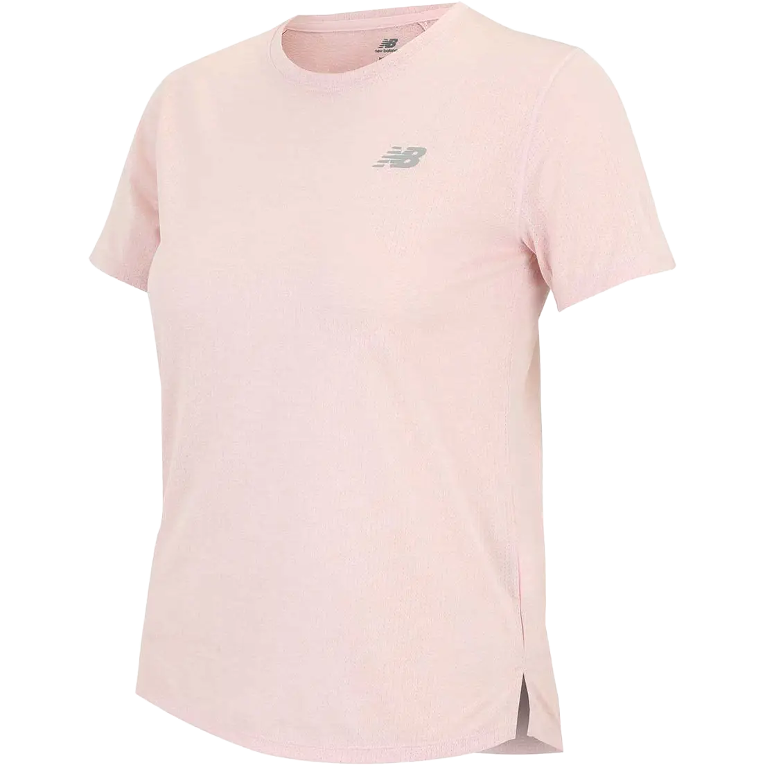 New Balance Athletics T-Shirt Women - Rose Sugar Heather - L - Løbe t-shirt