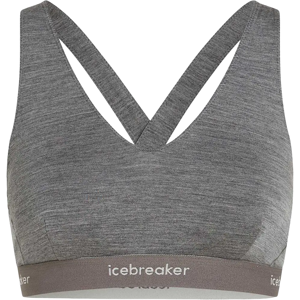 Icebreaker Sprite Racerback Bra BH - Gritstone Hthr - XS - Uldundertøj