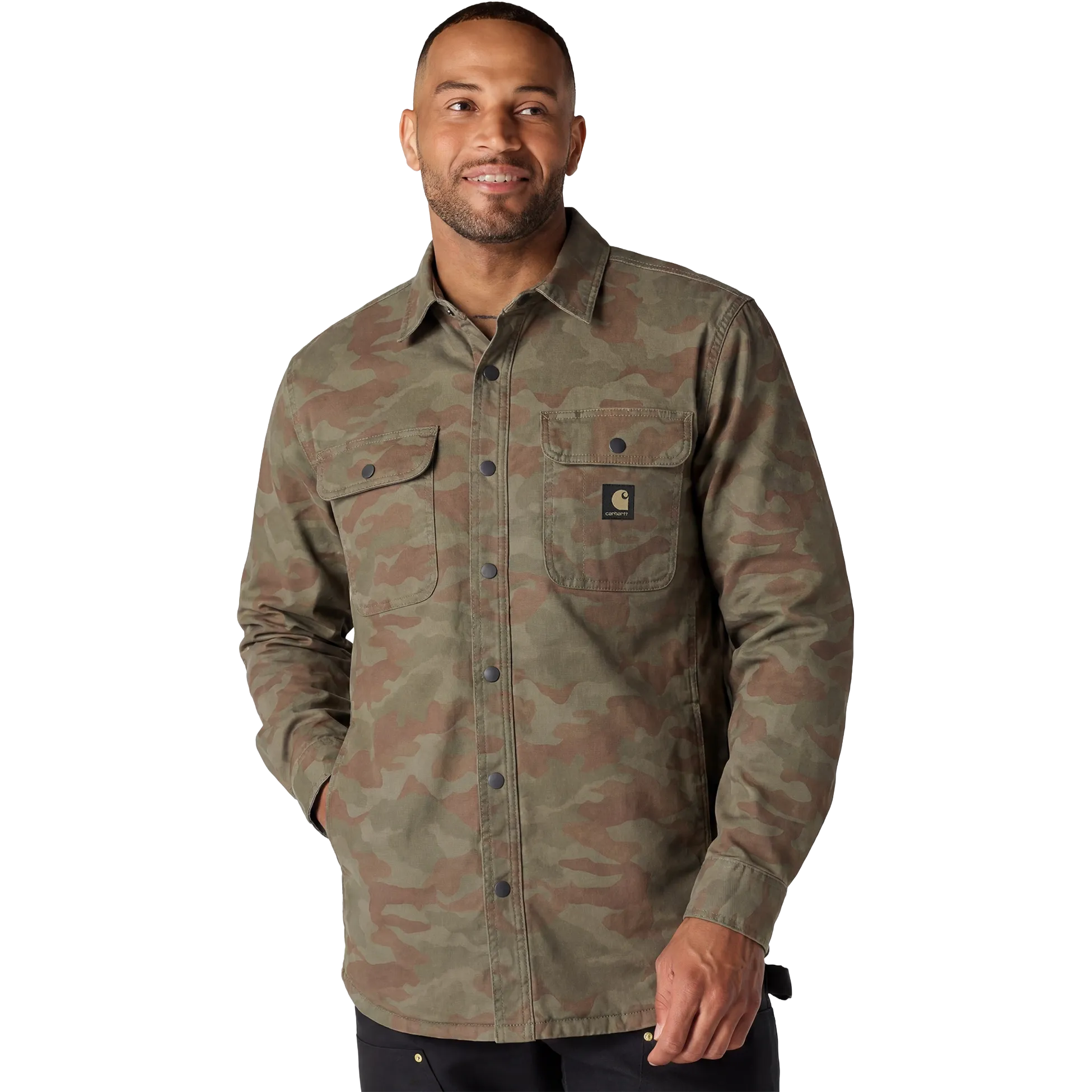 Canvas Fleece-Lined Shirt Jacket Herr