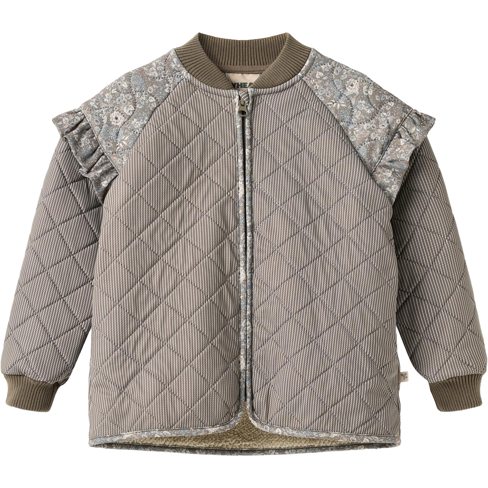 Wheat Thermo Jacket Ellas - Brown Stripe - 122/7y - Termotøj til børn