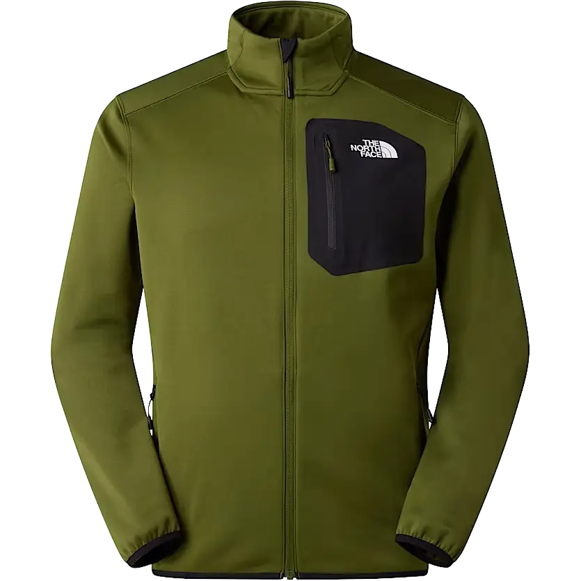 The North Face Crest Fullzip Shirt Men - Woodland Green - XXL - Løbetrøjer