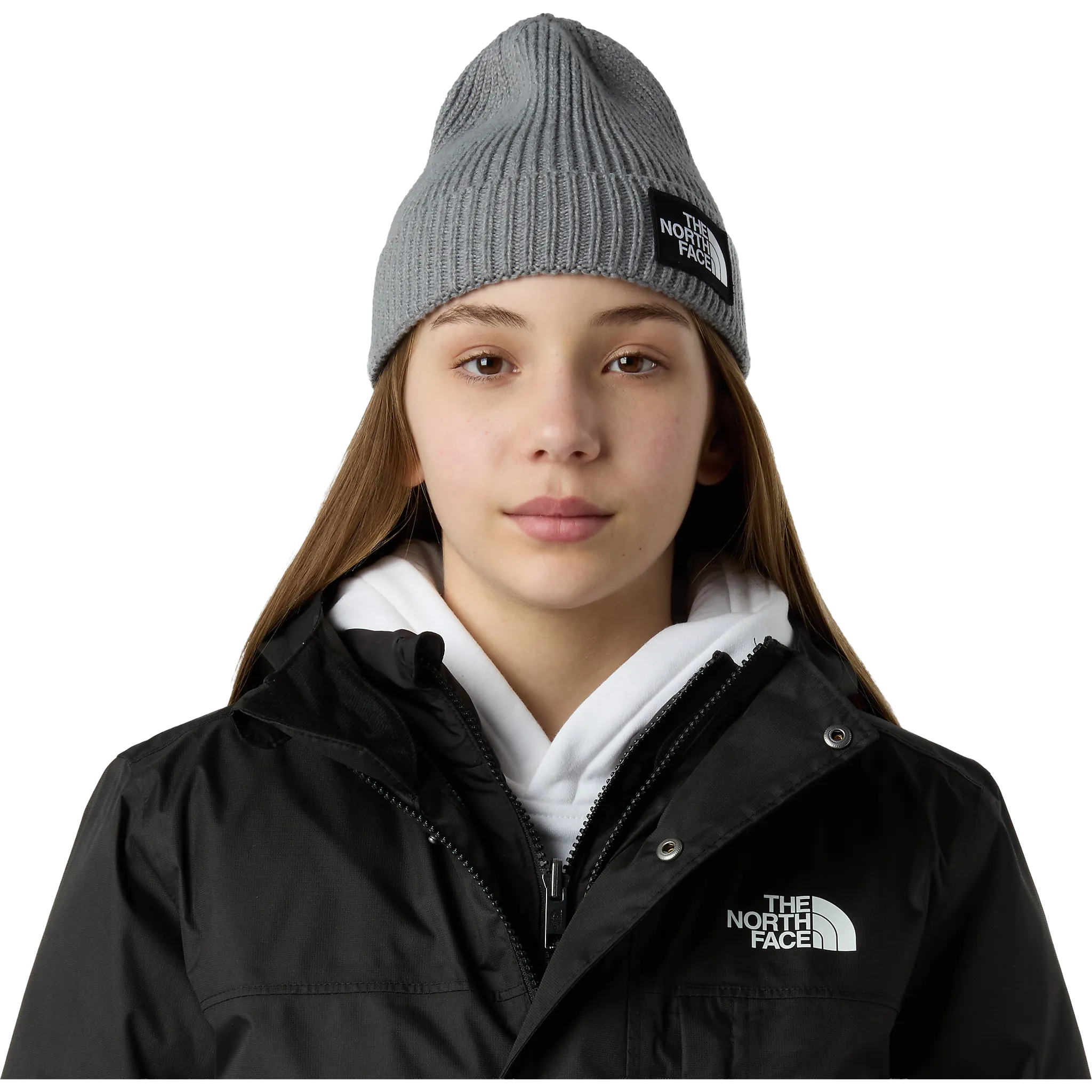 TNF Logo Box Cuffed Beanie Kids
