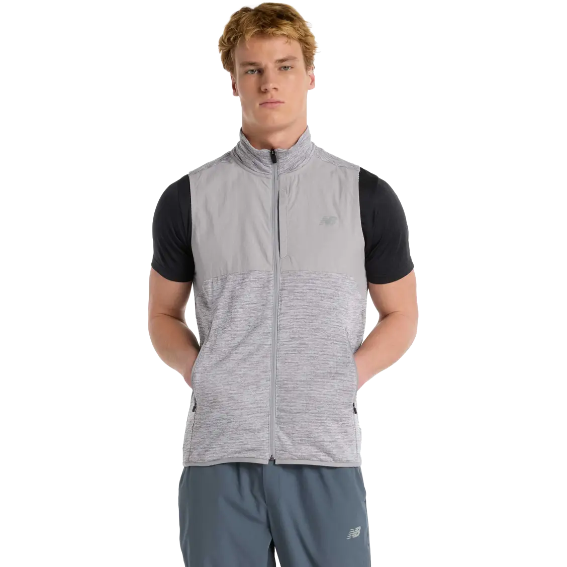 New Balance Heat Grid Vest Men - Athletic Grey - S - Løbeveste