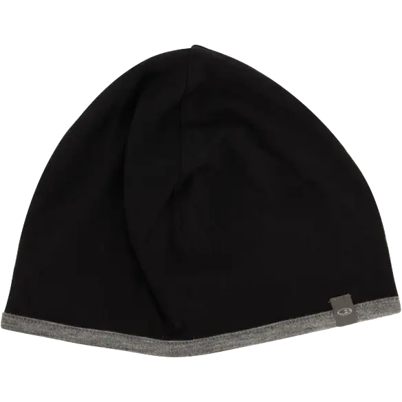 Icebreaker Pocket Hat 200 hue - Black/Gritstone HTHR - One size - Huer