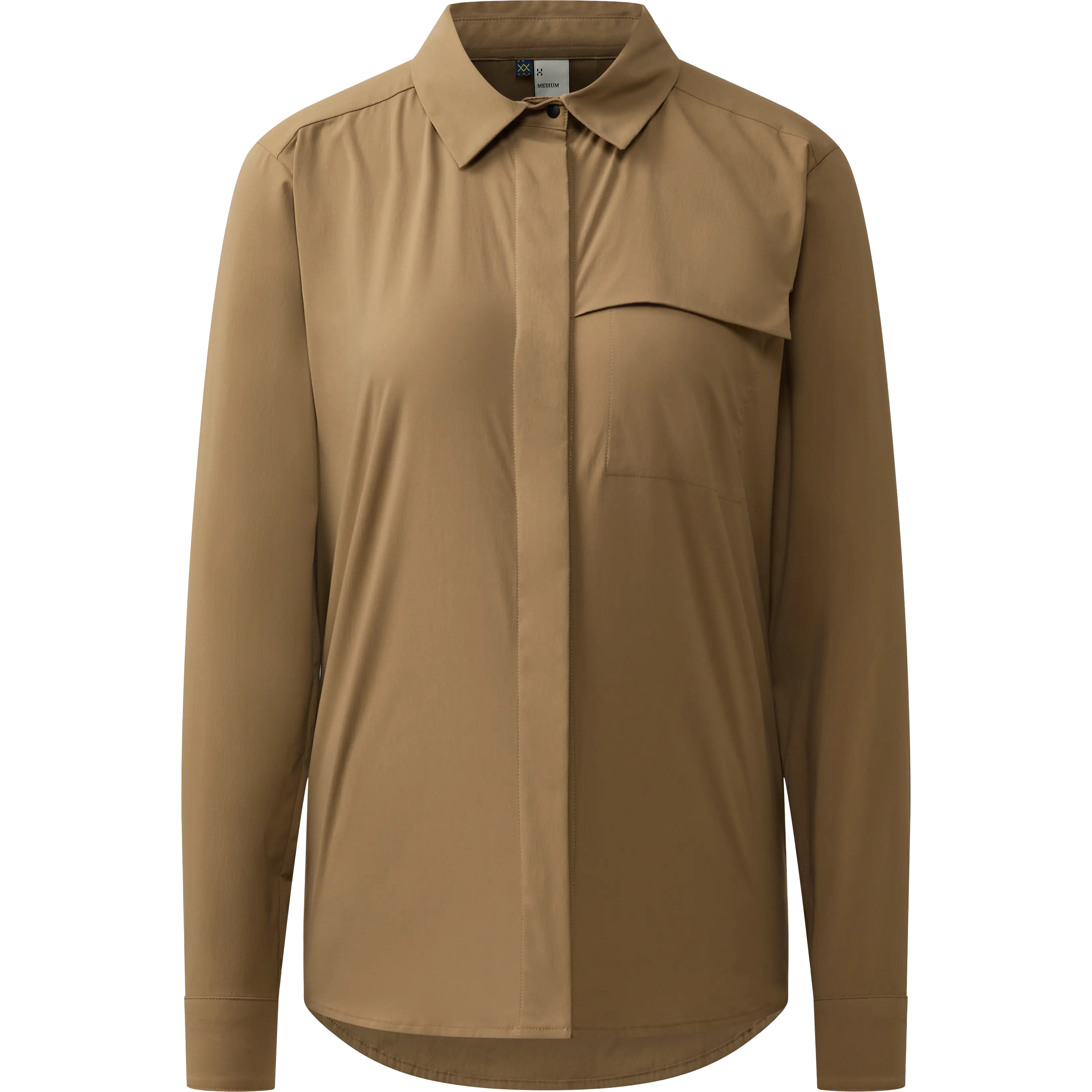 Haglöfs Salo Shirt II Women - Oak Brown - XL - Langærmet skjorter
