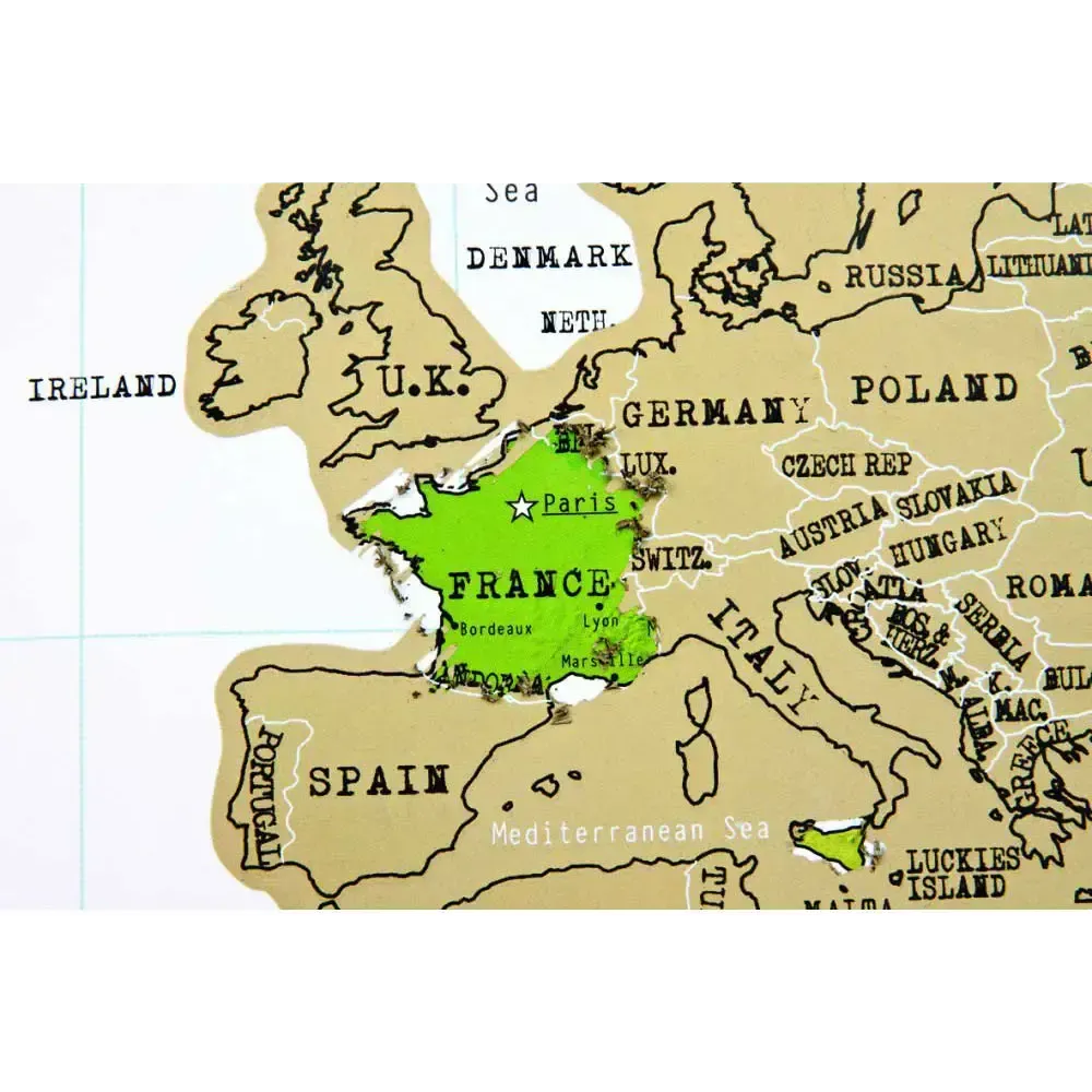 Scratch Map World Världskarta