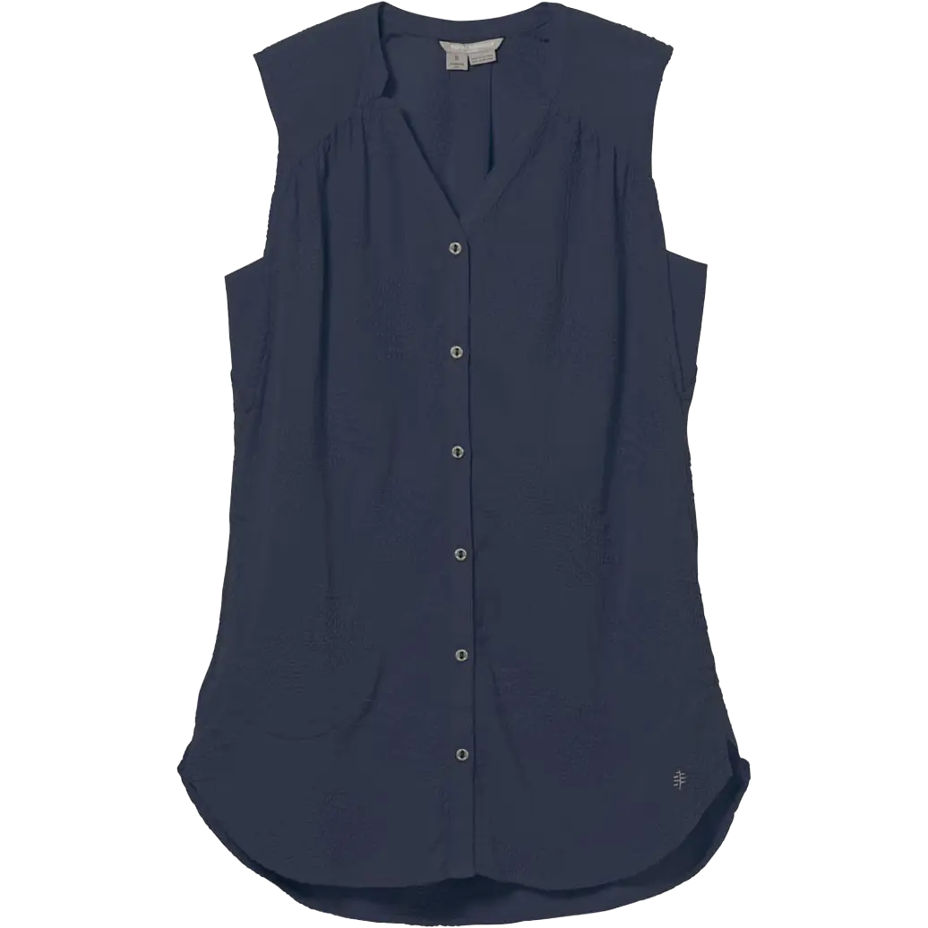 Royal Robbins Oasis Tank Women dameskjorte - Navy - XS - Kortærmet skjorter