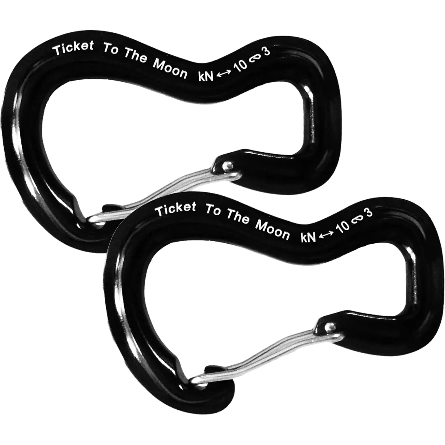 Pair of Aluminium A-6061 carabiners (1000 kg - 10 KN) karabinhager