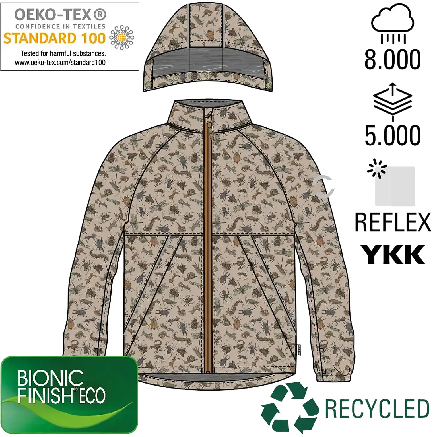 Softshell Jacket Recycled AOP børnejakke
