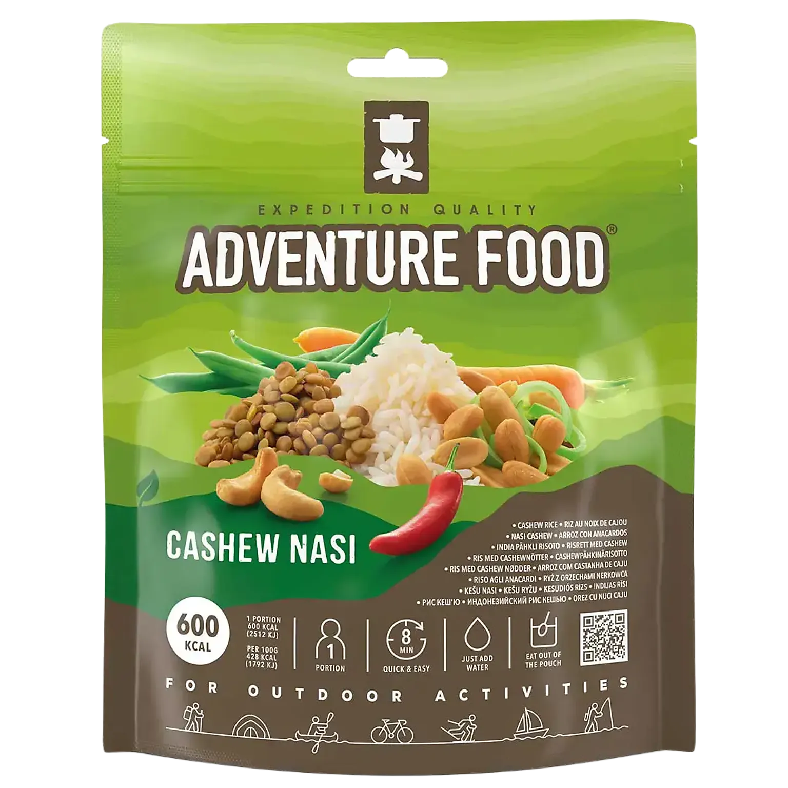 Cashew Nasi vegetarisk måltid